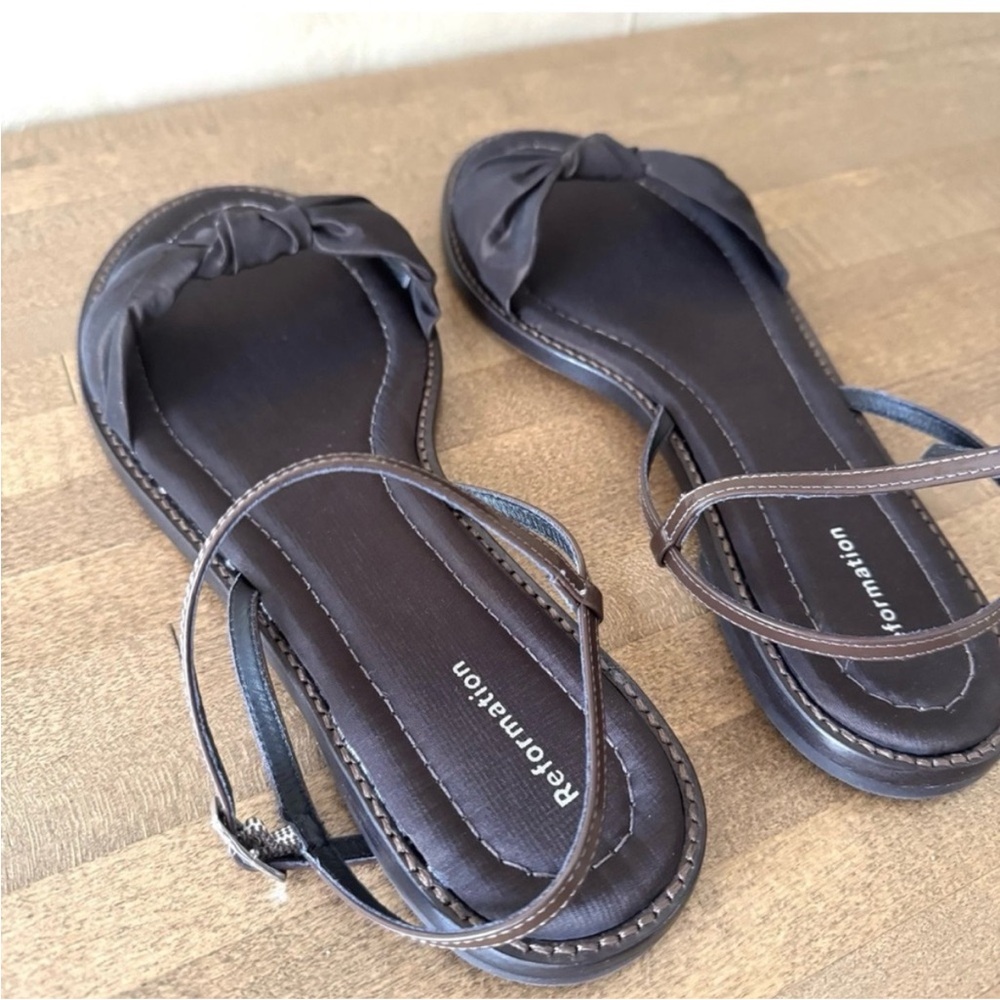 Reformation Cassidy Knotted Bow Sandal - Picture 2 of 14